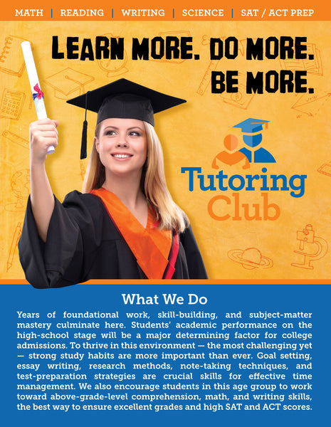 Tutoring Club Sell Sheets