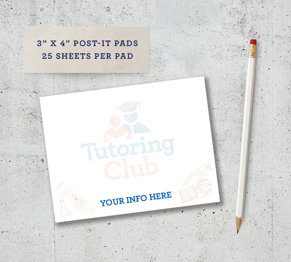 Custom Tutoring Club Post-It Notes